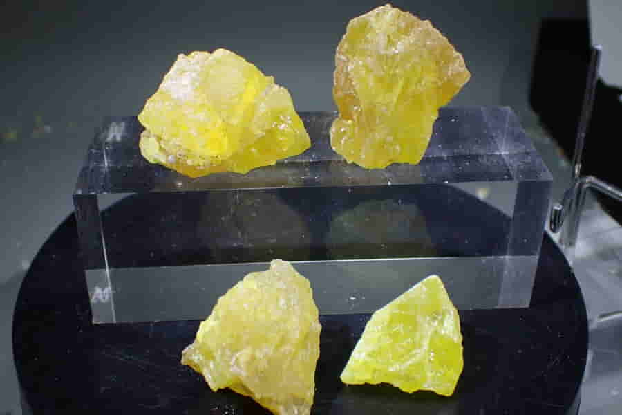 Přírodní Síra - Set 4 krystalů síry