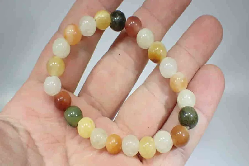Náramek Jade Myanmar - Jadeit mix barev