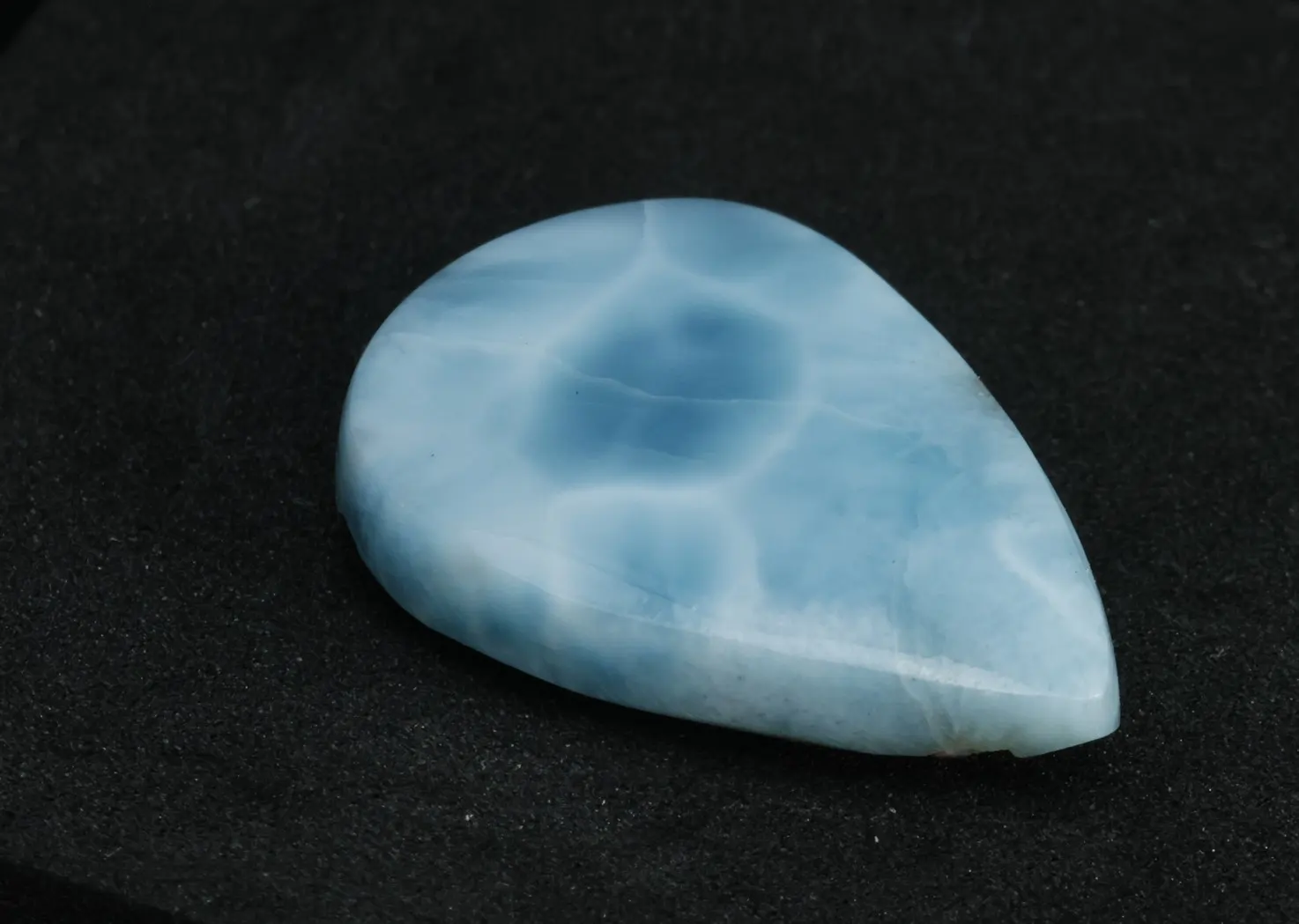 Larimar - kabošon (pectolit) 24,8x16,5x6