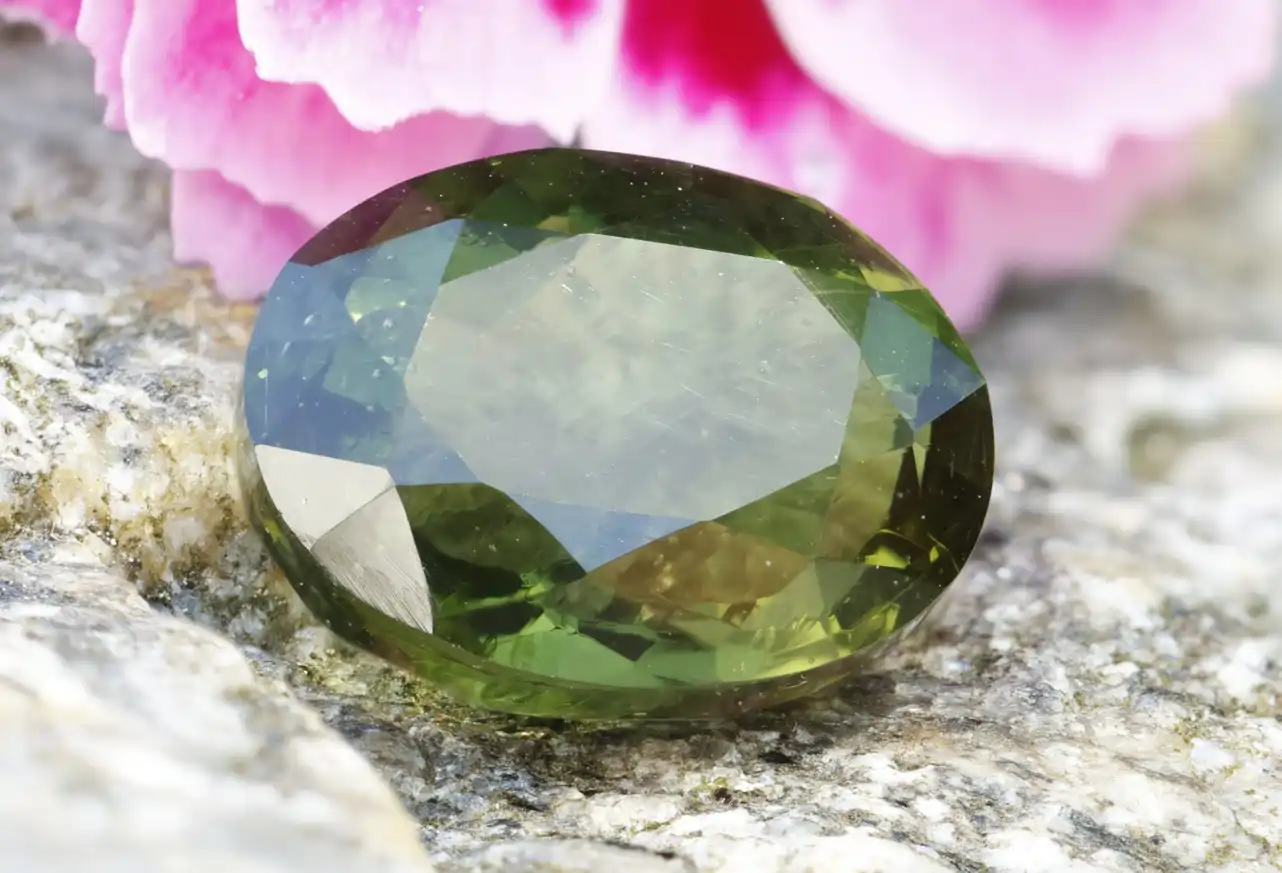 Vltavín broušený ovál 1,95ct 9,1x7,2x5,3mm