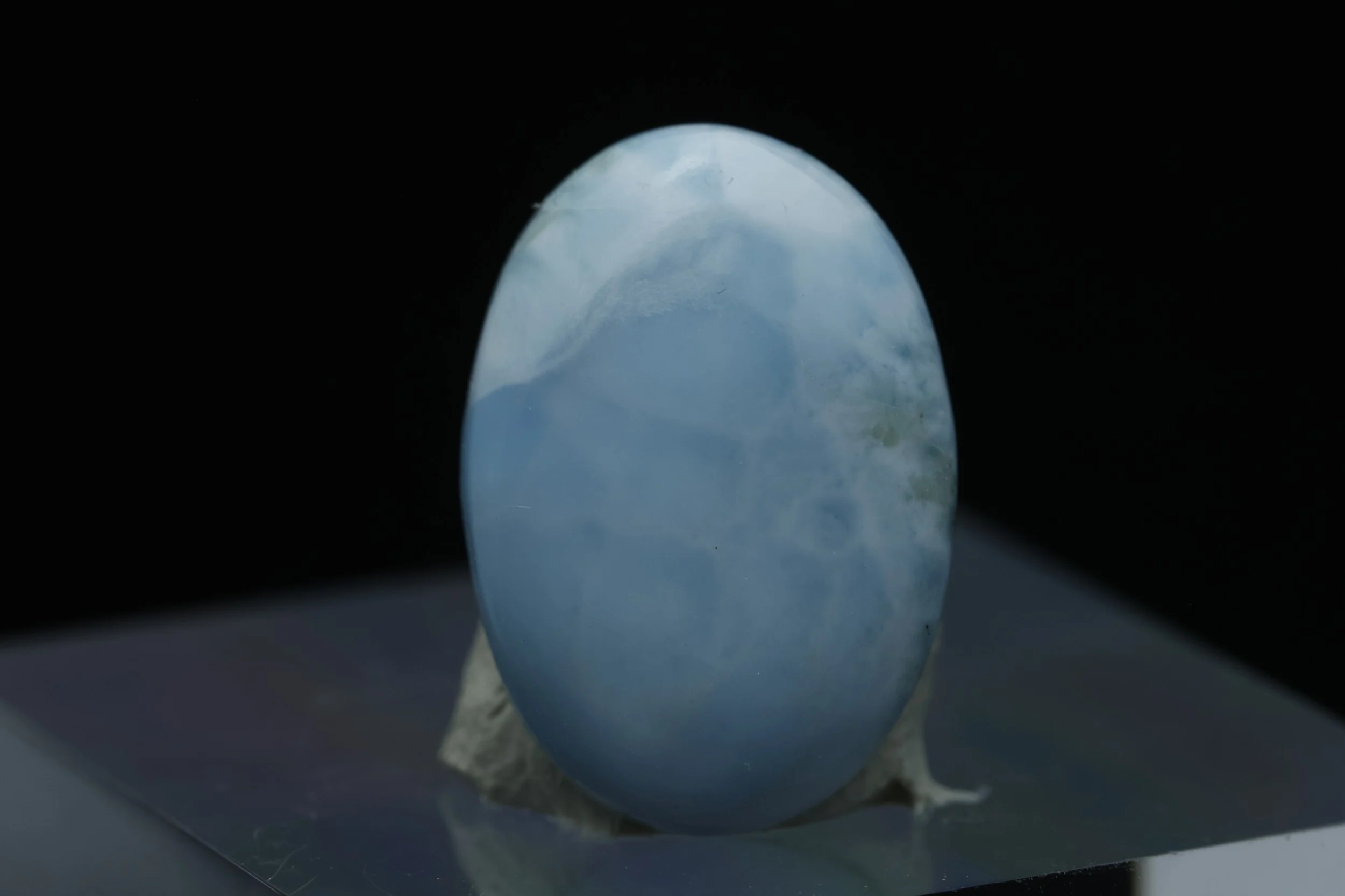 Larimar leštěný kabošon do šperku 18x12,5x4,8mm